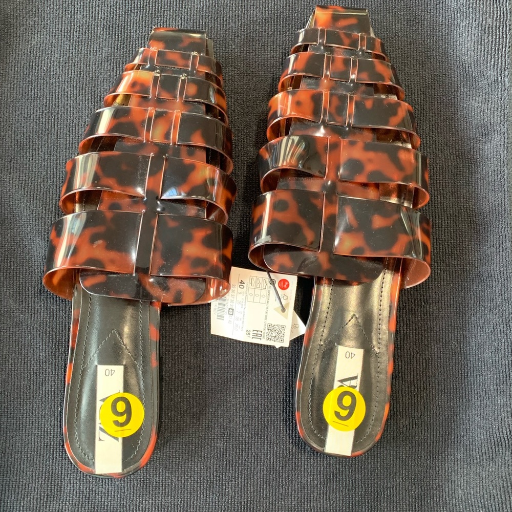 ZARA jelly slides sz 9 / 40